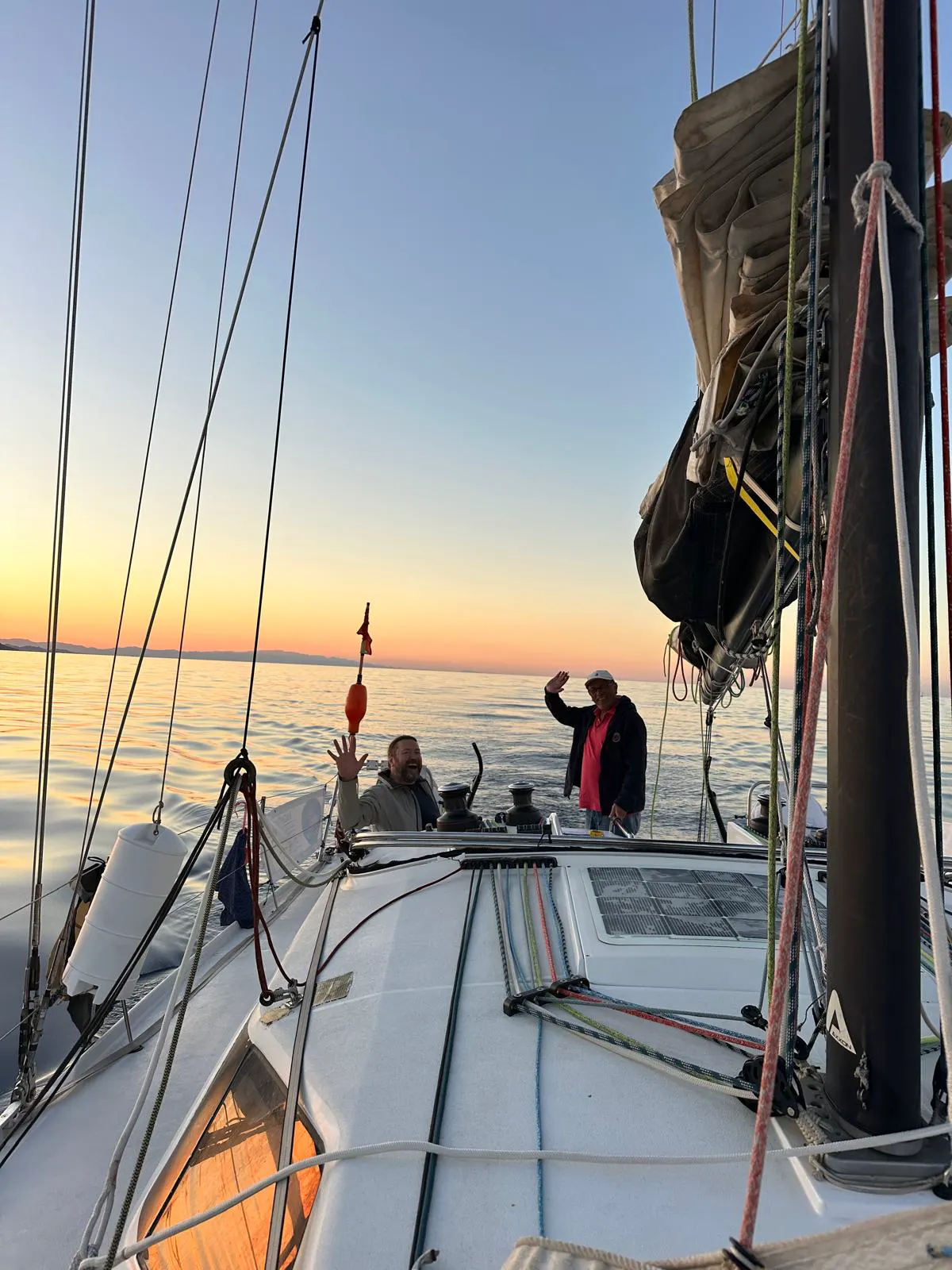 In navigazione al tramonto
