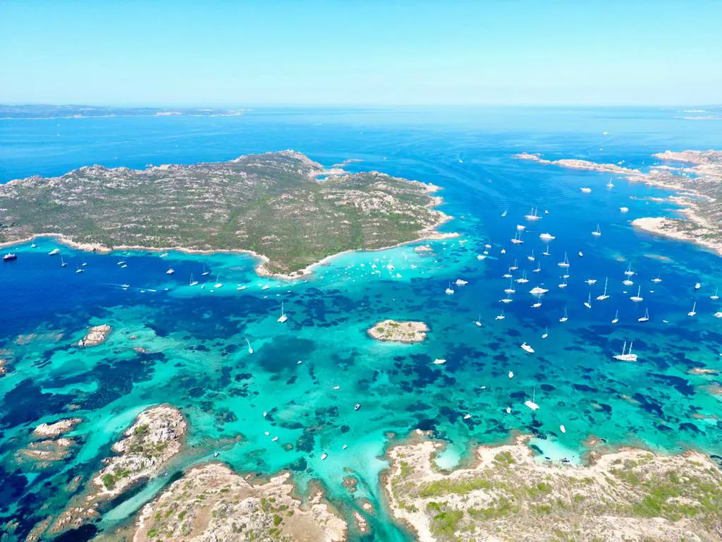 L’arcipelago di La Maddalena dall’alto